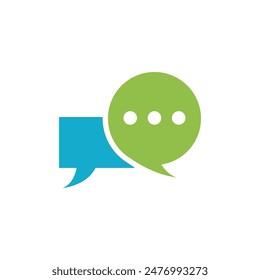 Speech bubble icon vector flat design template