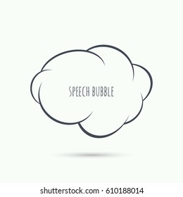 Speech bubble icon. Vector frame. Comic text box.