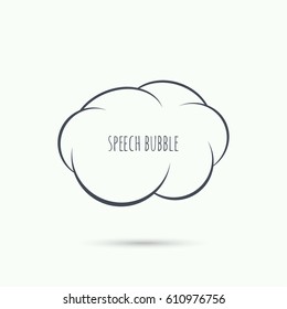 Speech bubble icon. Vector frame. Comic text box.
