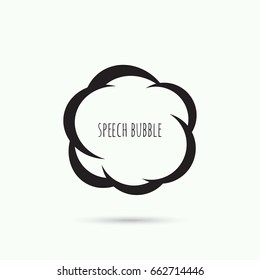 Speech bubble icon. Vector frame. Comic text box.