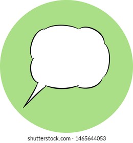 Speech bubble icon. Vector illustration chat symbol.