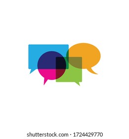  Speech Bubble Icon Vector Illustration Logo Template