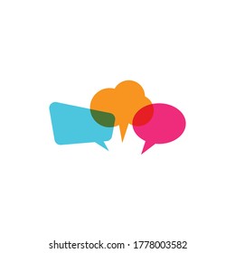  Plantilla de logotipo de Icono de burbuja de voz Vector Ilustración