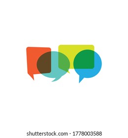  Speech Bubble Icon Vector Illustration Logo Template