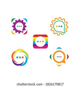 speech bubble icon vector illustration design template