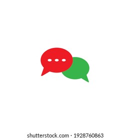 Speech bubble icon vector illustration logo design.