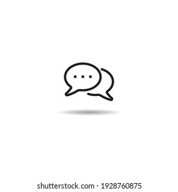 Speech bubble icon vector illustration logo design.