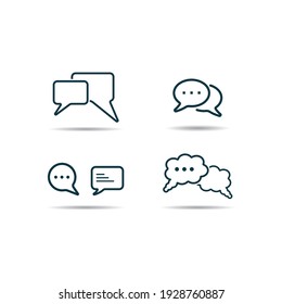 Speech Bubble Icon Vector Illustration Logo Design.