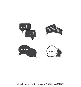Speech bubble icon vector illustration logo design.