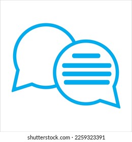 Speech bubble icon vector, illustration, symbol