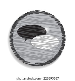 speech bubble icon - vector illustration