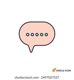 Speech Bubble icon vector illustration. Speech Bubble symbol isolated on white background