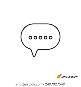 Ilustración vectorial de icono de burbuja de voz. Símbolo de la burbuja del discurso aislado en el fondo blanco