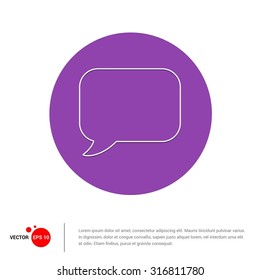 Speech Bubble icon, vector illustration. Flat design style