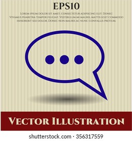 Speech bubble icon vector illustration
