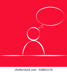 Speech bubble icon. Vector illustration.