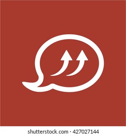 Speech bubble icon, vector illustration. Flat design style