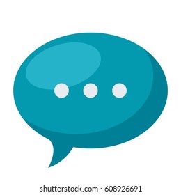 Speech bubble icon, vector illustration in flat style