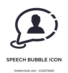 Speech bubble icon vector isolated on white background for your web and mobile app design, Speech bubble logo concept