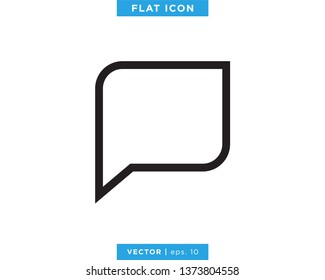 Speech Bubble Icon Vector Logo Design Template. Editable Stroke
