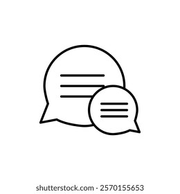 Speech bubble icon Vector logo set flat