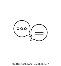 Speech Bubble icon Vector logo set flat