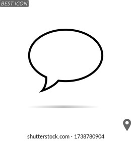 Speech bubble icon vector, message, text