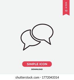 Speech bubble icon vector. Message sign