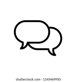 Speech bubble icon vector. Simple bubble sign.