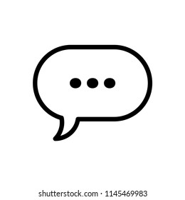 Speech bubble icon vector. Simple bubble sign.