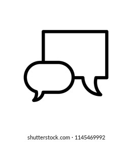 Speech bubble icon vector. Simple bubble sign.