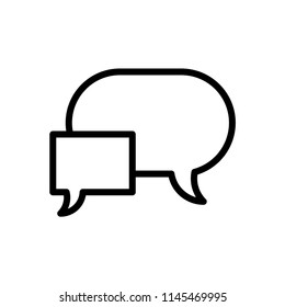 Speech bubble icon vector. Simple bubble sign.