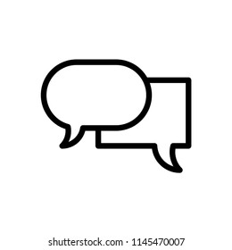 Speech bubble icon vector. Simple bubble sign.