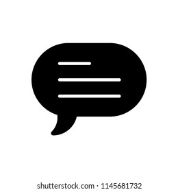 Speech bubble icon vector. Simple bubble sign.