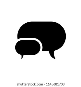 Speech bubble icon vector. Simple bubble sign.
