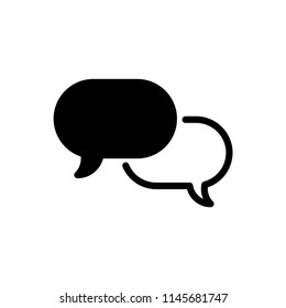 Speech bubble icon vector. Simple bubble sign.