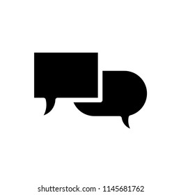 Speech bubble icon vector. Simple bubble sign.