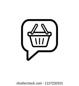 Speech bubble icon vector. Simple bubble sign.