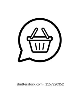 Speech bubble icon vector. Simple bubble sign.