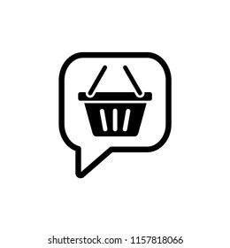 Speech bubble icon vector. Simple bubble sign.