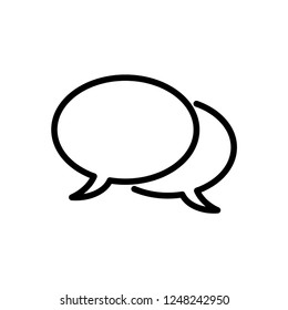 Speech bubble icon vector. Simple bubble sign.
