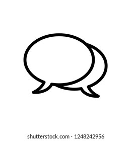 Speech bubble icon vector. Simple bubble sign.