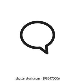Speech bubble icon vector. Simple thinking sign