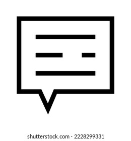 Speech Bubble Icon Vector Symbol Design Illustration