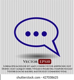 speech bubble icon vector symbol flat eps jpg app web