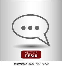 símbolo de la burbuja de voz símbolo del vector eps plana jpg aplicación web Vector de stock