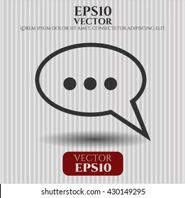 speech bubble icon vector symbol flat eps jpg app web