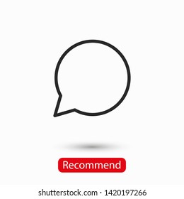 Speech bubble icon. Vector web design