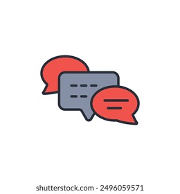 Speech bubble icon. vector.Editable stroke.linear style sign for use web design,logo.Symbol illustration.