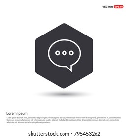 Speech bubble icon White Background icon template